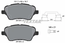 Textar 2513402 brake pad set, disc brake for Ford, Ford Australia