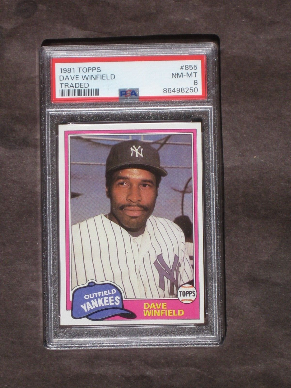 1981 Topps Traded Dave Winfield Update card # 855 Yankees PSA 8 NM-MT  HOF