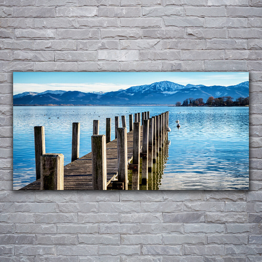 Tableau sur verre acrylique 120x60 cm pour agrandir visuellement un salon