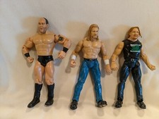  WWF WWE 3 Figure Lot Jakks TTL Titan Triple H Road Dogg - Jesse James - Festus
