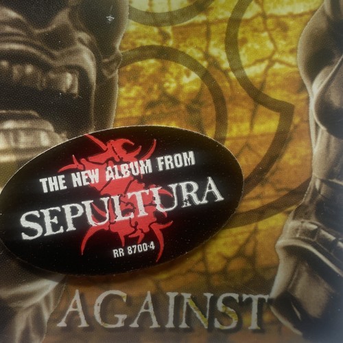 SEPULTURA AGAINST CASSETTE TAPE ROADRUNNER 1998 New Sealed Super Rare USA Import - Picture 4 of 4