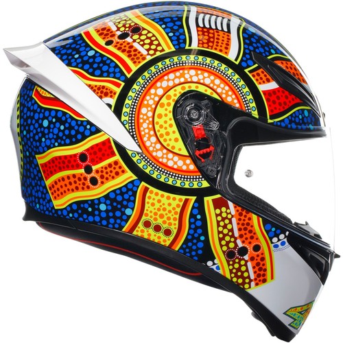AGV Motorcycle Helmet K1 S Dreamtime Size L Sport Racing Integral with Spoiler - Picture 3 of 7