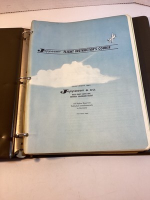 Vintage JEPPERSEN GUIDED FLIGHT INSTRUCTOR Course Leaflet Notebook 1965