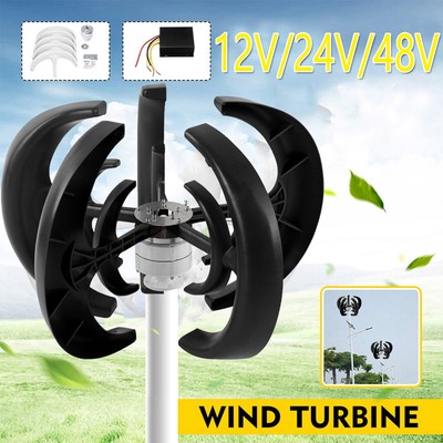 12/24/48V 800W Wind Turbine Kit Power Generator Charge Controller Lantern Double