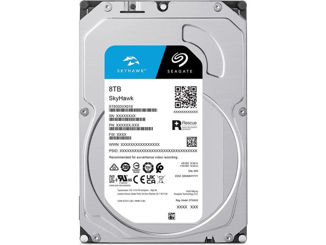Nas Hard Drive Renewed Seagate Skyhawk 12TB HDD - 7200RPM 256MB