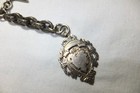 VINTAGE ANTIQUE BRITISH SILVER POCKETWATCH FOB WITH STAMPED CREST CHARM — photo 7
