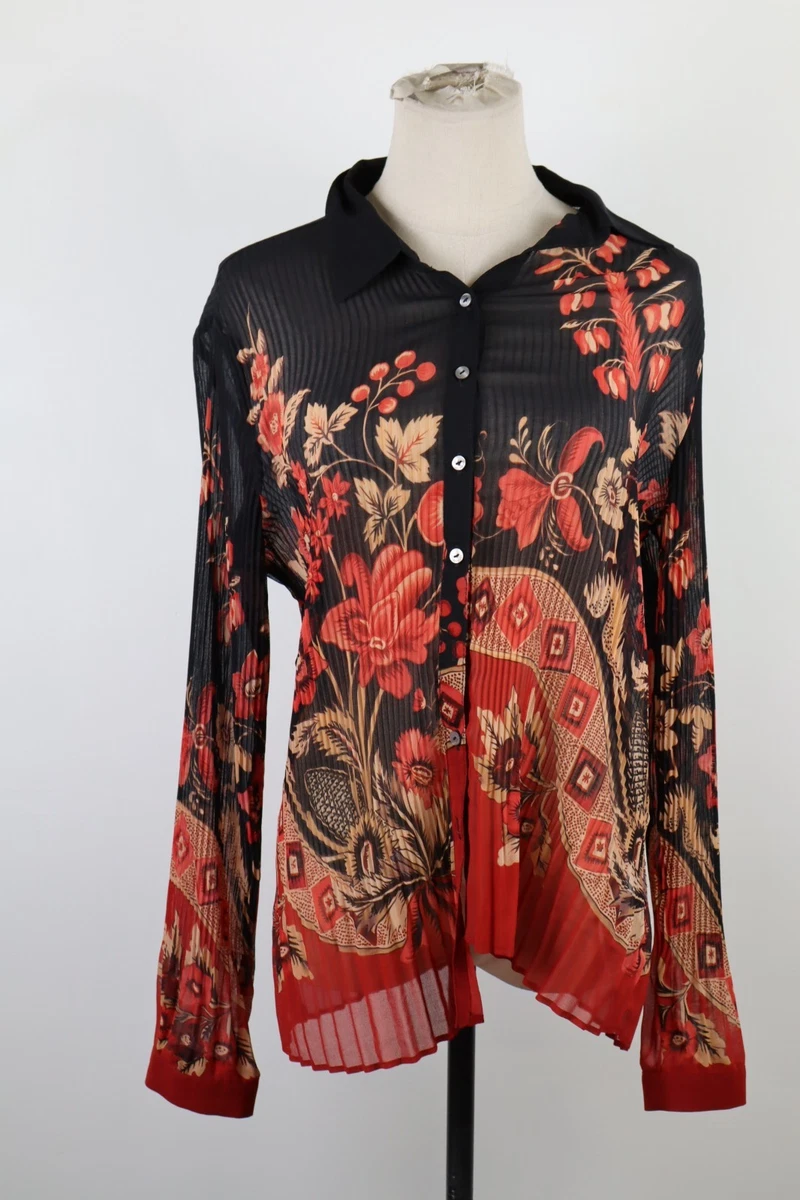 Top Desigual Viscose Coton Barriolé - Taille L - état Excellent - Femme