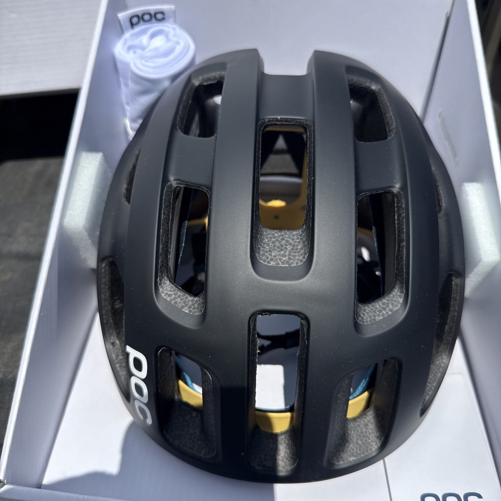 POC Ventral Air MIPS Uranium Black/sulfur Yellow Medium Fully Functional New