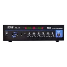 New Pyle PT210 120 WATT MICROPHONE PA Mono Amplifier w/70V Output  Mic TalkOver