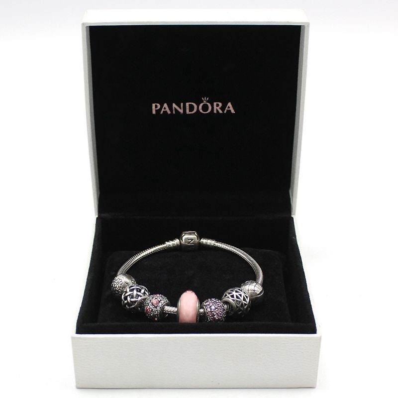 Pandora Sterling Silver Moments Classic Snake Chain Charm Bracelet 78475329 [U] image 2