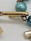 Vintage Japan Teal Blue Aqua Green 3 Strand Beaded Choker/Necklace — photo 4
