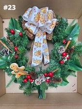  23 Hand-Decorated Gingerbread Man 22in Artificial Christmas Holiday Wreath