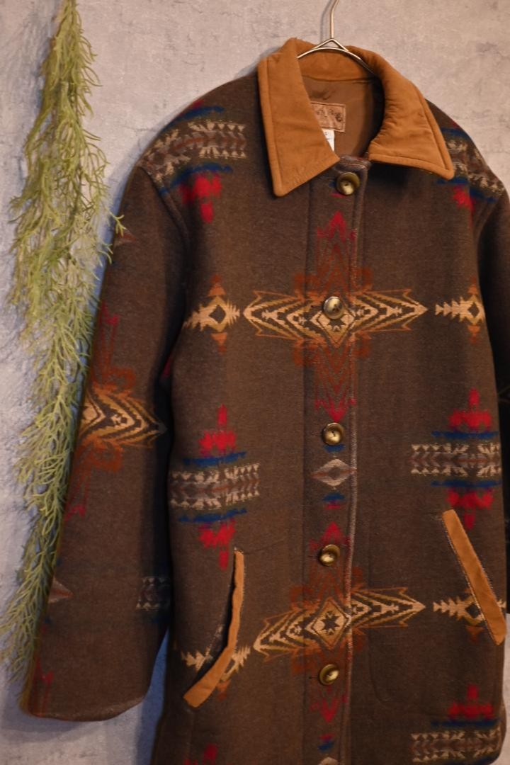 PENDLETON Wool Jacket Western Pattern Size S Brow… - image 3
