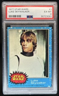 1977 Topps Star Wars Luke Skywalker #1 PSA 6