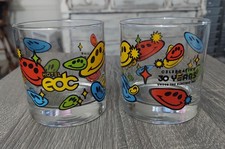 RARE Insomniac Hotel EDC Las Vegas Happy Smiley Limited Edition Whiskey Glasses
