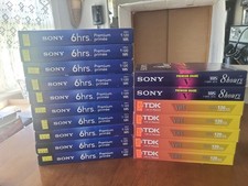 17 Sony TDK VHS VIDEO TAPES T120VR T-160VE T-120RV