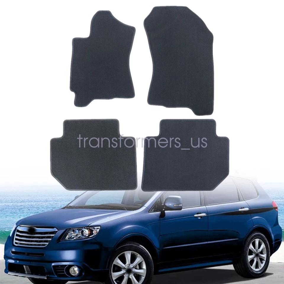 For 2010 2011 2012 2014 Subaru Tribeca Front & Rear Floor Mats Carpet Black New - Imagem 2 de 4
