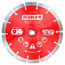 Diablo Tools 9 Inch Segmented Rim Diamond Cut-Off Blade For Masonry