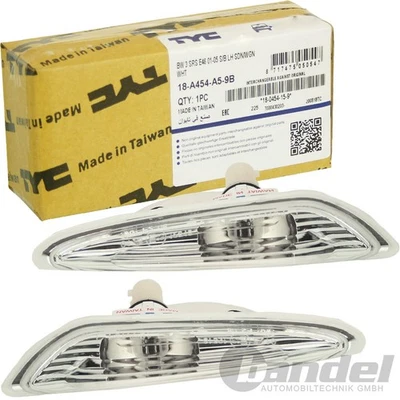 2x TYC SEITENBLINKER WEIß passend für BMW 3er E46 LIMO TOURING FACELIFT X3 E83 - Bild 1 von 4