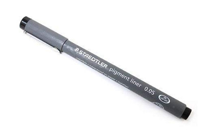 STAEDTLER Pigment Liner 0.05mm Black Ink [Pack of 1 Count (Pack 2), 