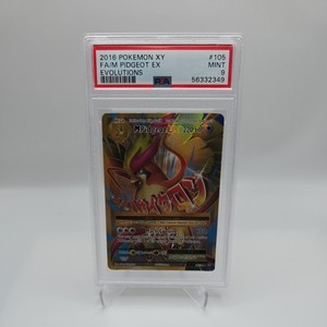 Pokemon Card - M Pidgeot EX 105/108 - XY Evolutions - Full Art - PSA 9 Mint