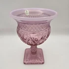 Fenton CAPE COD Imperial Mold Dusty Rose Pink Opalescent Vase Compote Chalice