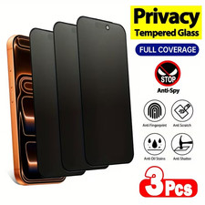 (pack of 3) Privacy Screen Protector for Apple Iphone | Anti-Spy Tempered Glass