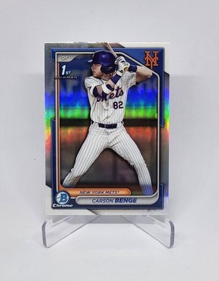 2024 Bowman Draft Chrome Carson Benge 1st Refractor