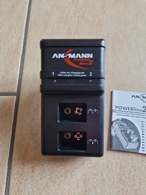 ANSMANN 9V Ladegerät für E-Block Akkus NiMH / Wie Neu