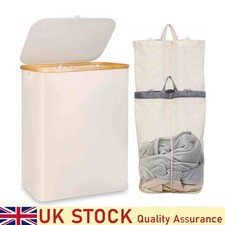 Washing Basket For Laundry 150L－Extra Large 2 Compartments Laundry Basket