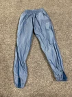 Nike track pants womens small blue swoosh windbreaker athletic joggers