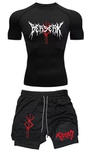BERSERK Gym Compression set -- Gym Clothes, Black and White, Clothes, Gym 