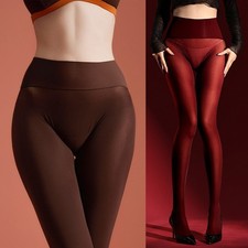 120D Velvet Seamless High Waist Deep Crotch Pantyhose Stockings Winter Tights