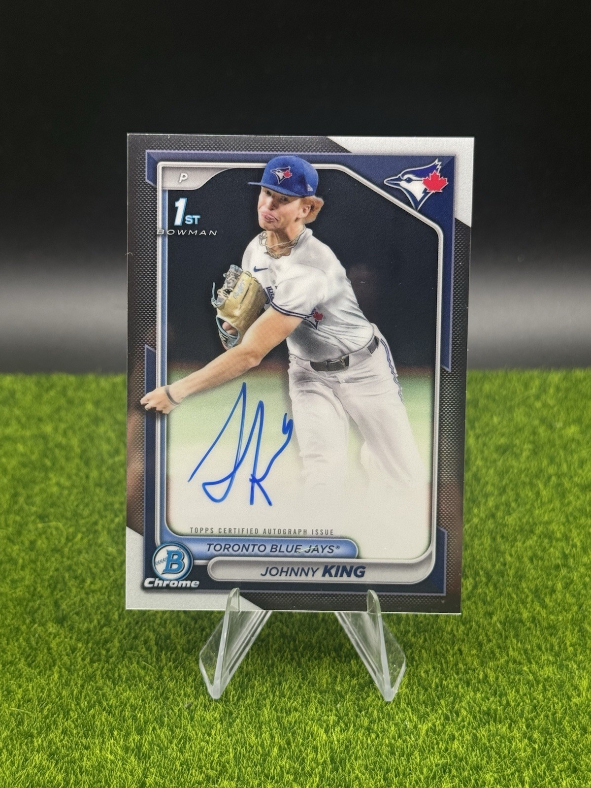 Johnny King 2024 Bowman Draft Chrome Baseball 1st Auto #CPA-JK Blue Jays
