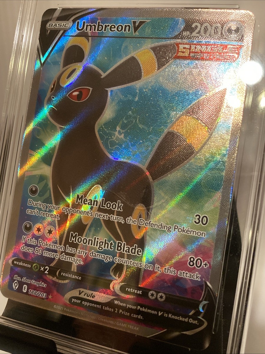 Umbreon V (Alternate Full Art) 189/203 SWSH07: Evolving Skies Holo for sale  online | eBay