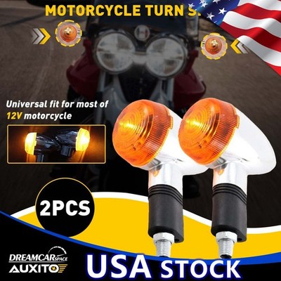 2PCS Turn Signal Lights Amber For VN Kawasaki Vulcan 1600 1500 1700 2000 800 900