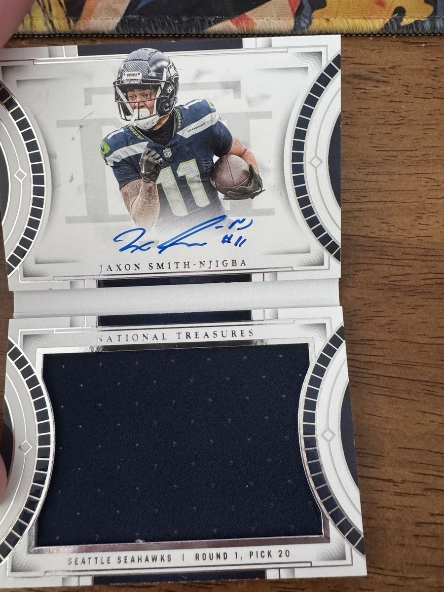 クロース　直筆サイン　ジャージ　2022 PANINI national Jaxon Smith-Njigba 2023 Panini National Treasures Booklet RPA /99