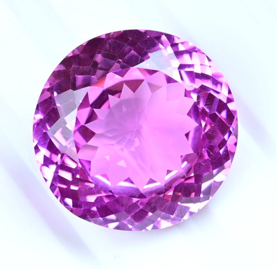 42.00 Ct Flawless Natural Mogok Pink Ruby Round Certified Loose Gemstone