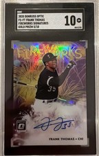 2020 Panini Donruss Optic Frank Thomas - Fireworks Signatures - Gold /10. SSP.