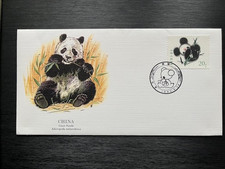 Briefmarken, China, 1985, Umschlag, Thema Pandabär gestempelt