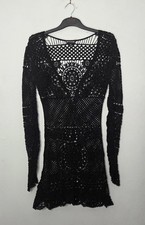 Pretty little thing black crochet dress size M (medium)