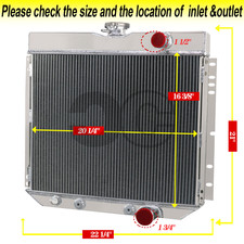 4 Row Core Radiator For 67-70 Ford Mustang Falcon 67 68 Ford Ltd Mercury Cougar