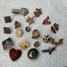 Vintage collection Boy Scout Badges, Pins Metal& Enamel Great Condition