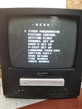 Sylvania SSC130B 13" TV/VCR Combo Vintage Retro Gaming Works Bad VHS