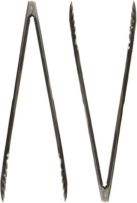 Coiled Spring Extra Heavyweight Stainless Steel Utility Tongs, 16-Inch (2-Pack)
