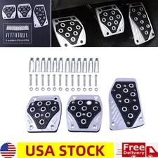 3PCS Car Non-Slip Pedal Pads Set Accelerator Pedal Covers Car Brake Pedal Covers