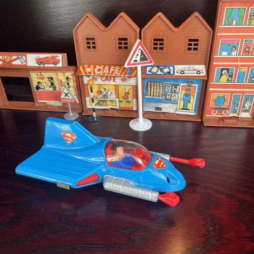 Vintage Corgi Toys Superman Supermobile DieCast Vehicle DC Comics 1979 Punch Car