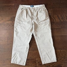 Polo Ralph Lauren Andrew Pant Pleated Chino Pants Mens 38x29 90s Tan Vintage