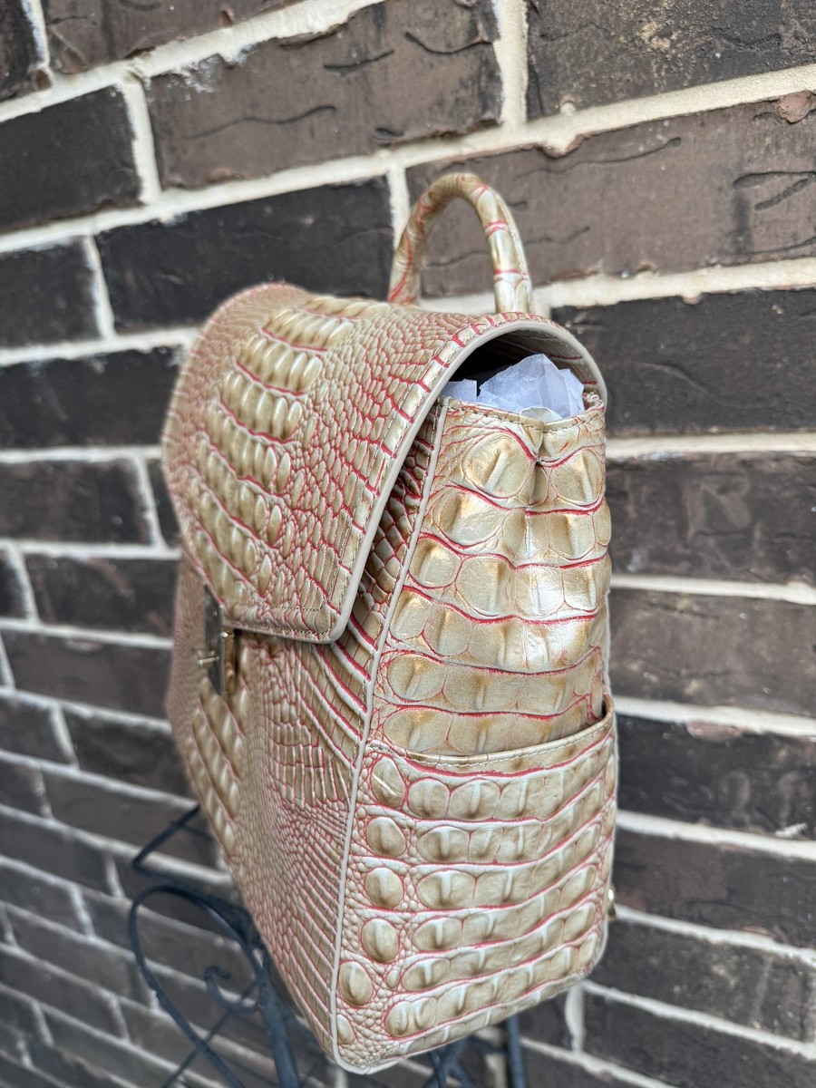 NWT $325 Brahmin Liz Sunkiss Melbourne Croc Embossed Leather  display picture 2