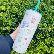 NEW Starbucks x Roller Rabbit ‘Coffeehouse Bonanza’ Stainless Steel Tumbler